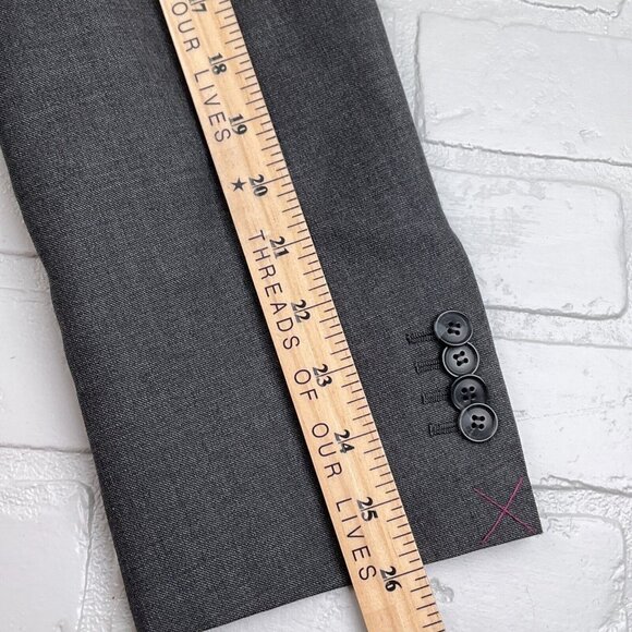 Suit Supply Vitale Barberis Canonico‎ Blazer Men 42L Gray Super 110s Wool Italy - Picture 11 of 14